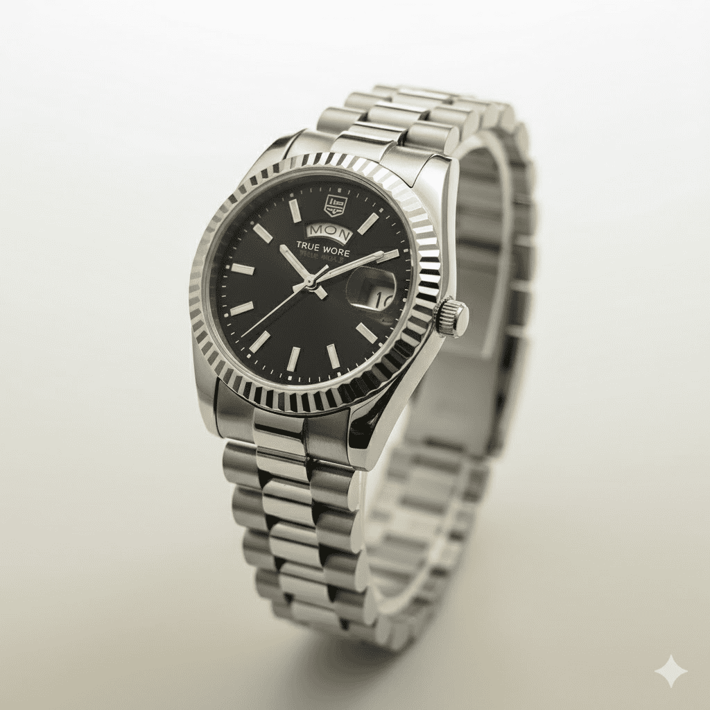 Truth Worth (NEIG WORE TRUE WORLD) Classic Day-Date Style Watch - Image 3